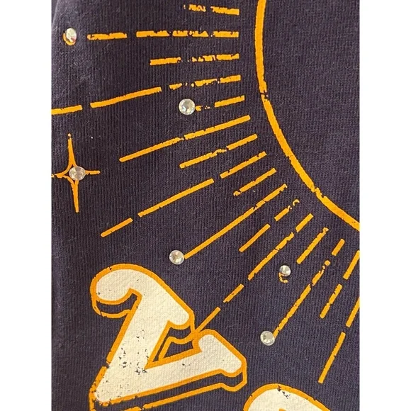 PEACH LOVE CALIFORNIA Good vibes navy blue top sz medium and large - Picture 7 of 9